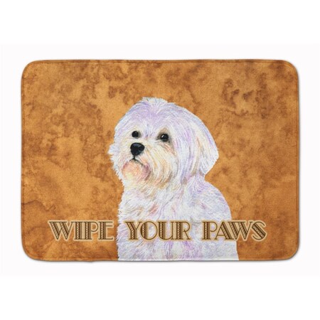 Carolines Treasures Puppy Cut Maltese Wipe Your Paws Machine Washable Memory Foam Mat SS4898RUG